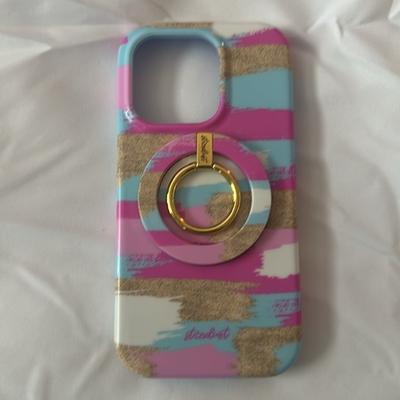 Stardust Painted MagSafe iPhone 14 Pro Case with matching MagSafe Phone Ring - Picture 7 of 11